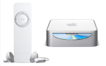 iPod Shuffle  Mac Mini 